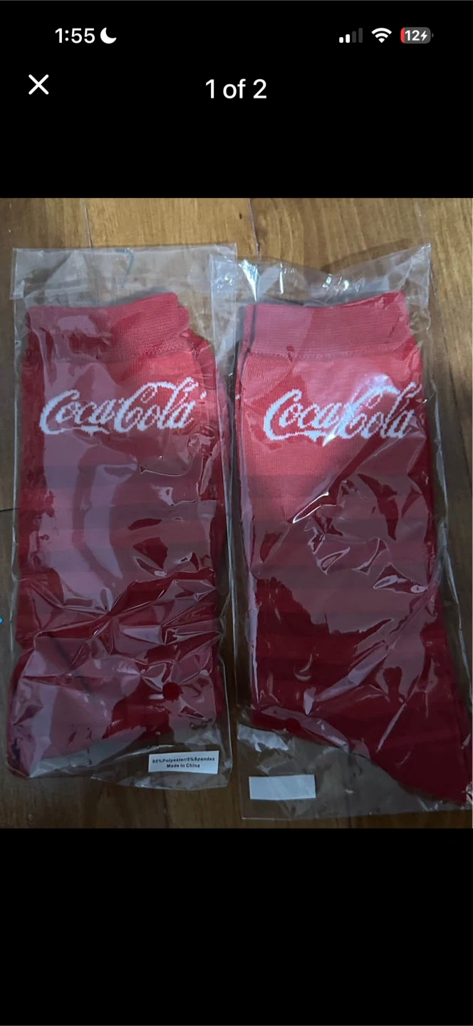 Coca-Cola Red Socks (2 Pairs) and fuze gloves