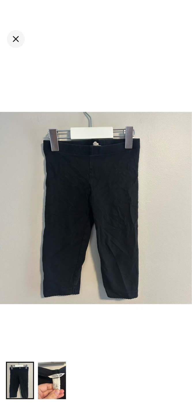 H&M Black Organic Cotton Leggings
