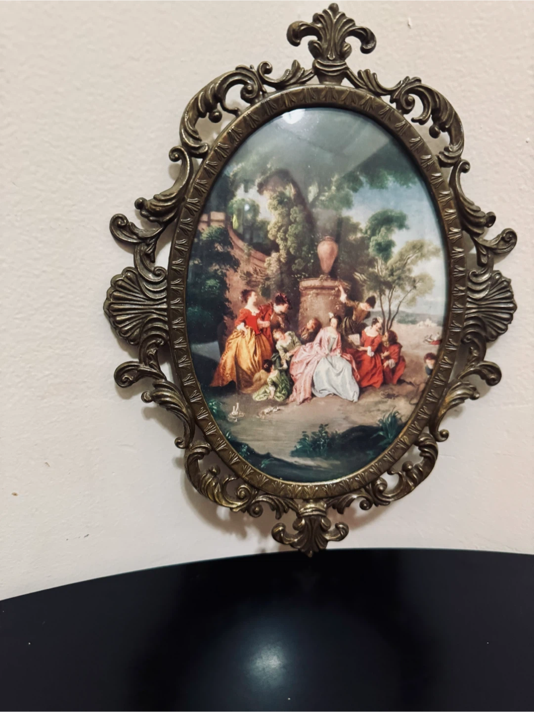 Vintage Oval Framed Print