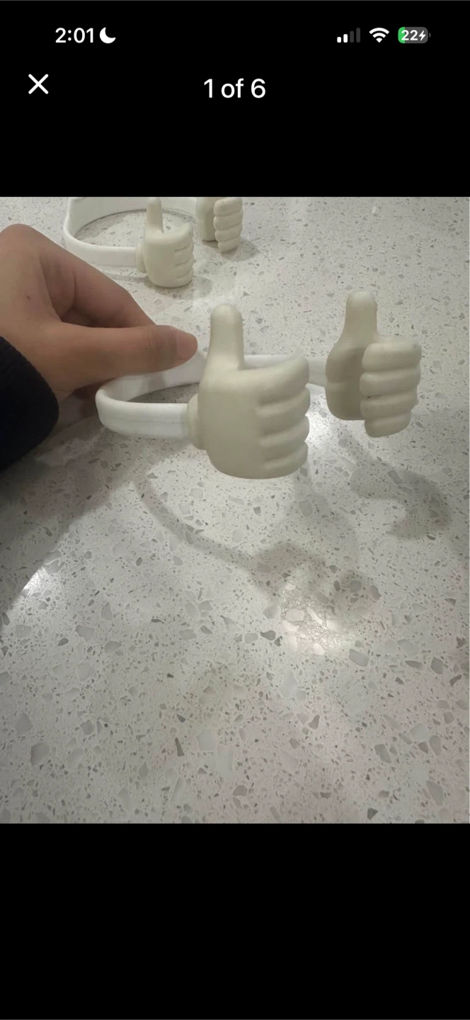 White Thumb Phone Holder Stand