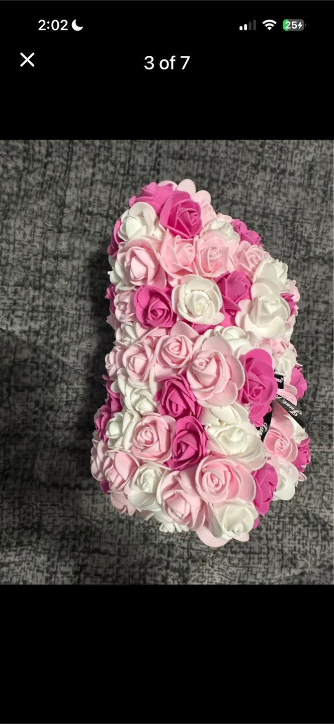Rose Bear - Pink, White & Hot Pink Flowers - photo 3
