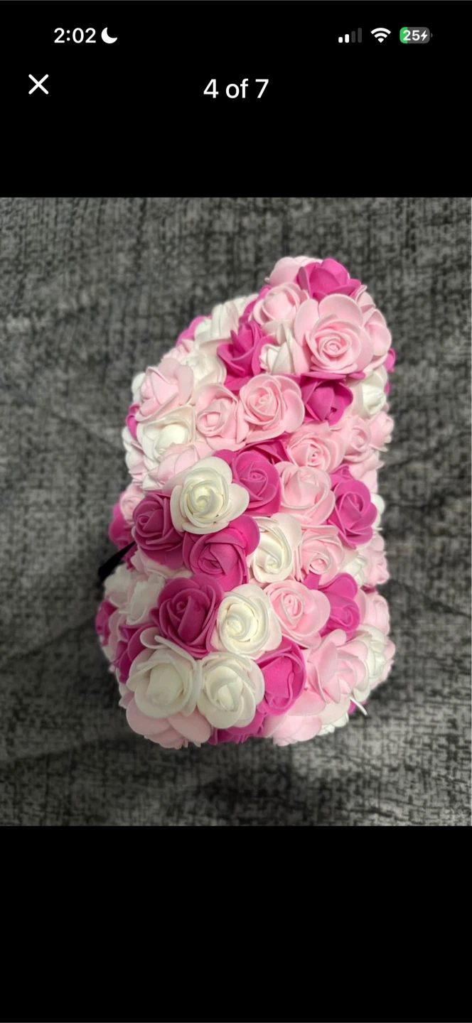 Rose Bear - Pink, White & Hot Pink Flowers - photo 5