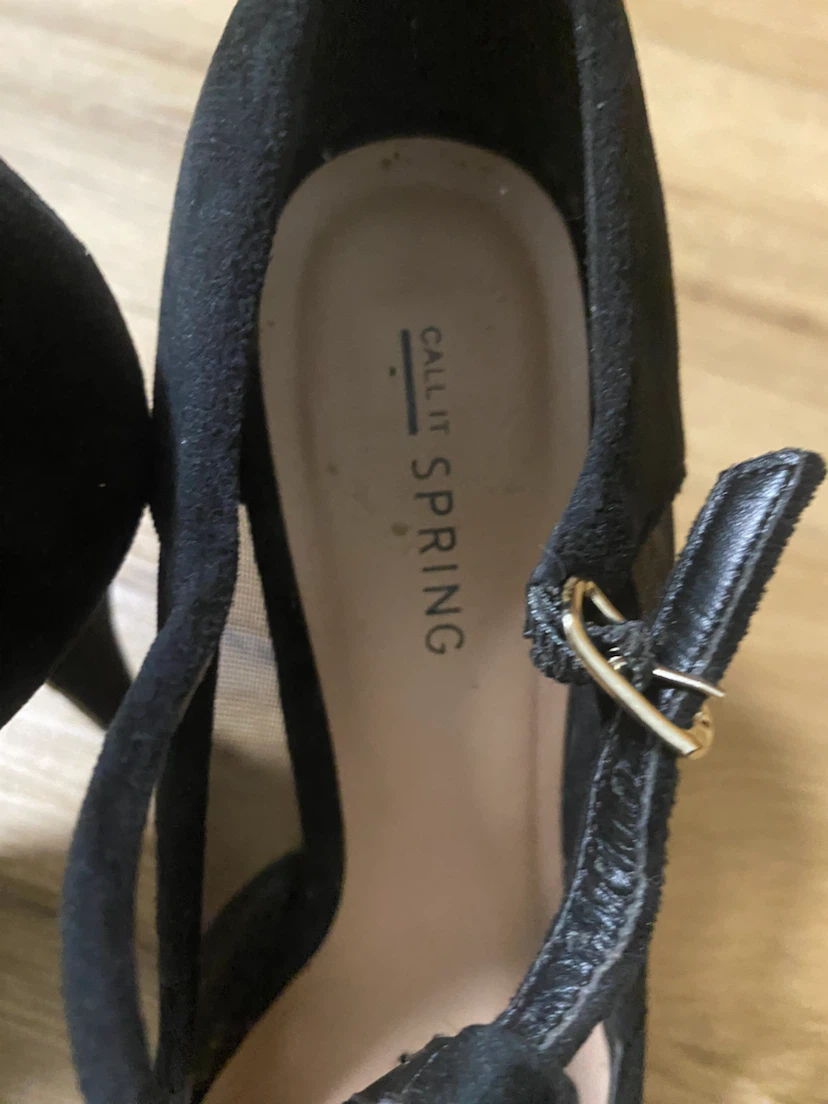 Black Call It Spring Heels Size 7 - photo 4