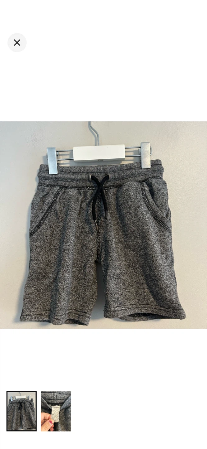 H&M Grey Heathered Jogger Shorts - Size 3-4A