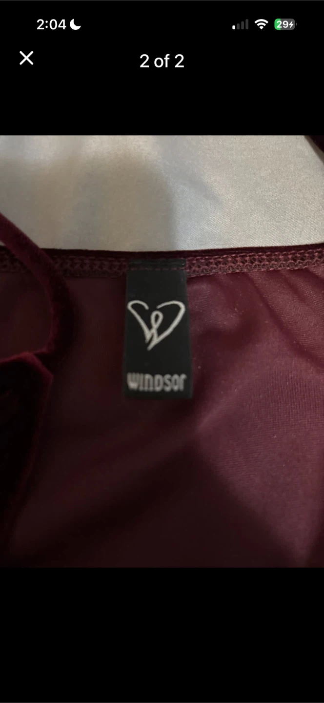Windsor Velvet Ruched Wrap Dress Burgundy - photo 2