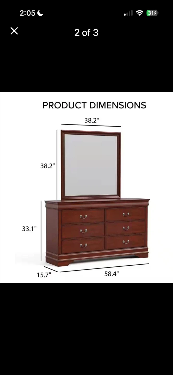 Wooden Sleigh Bed Frame - photo 2
