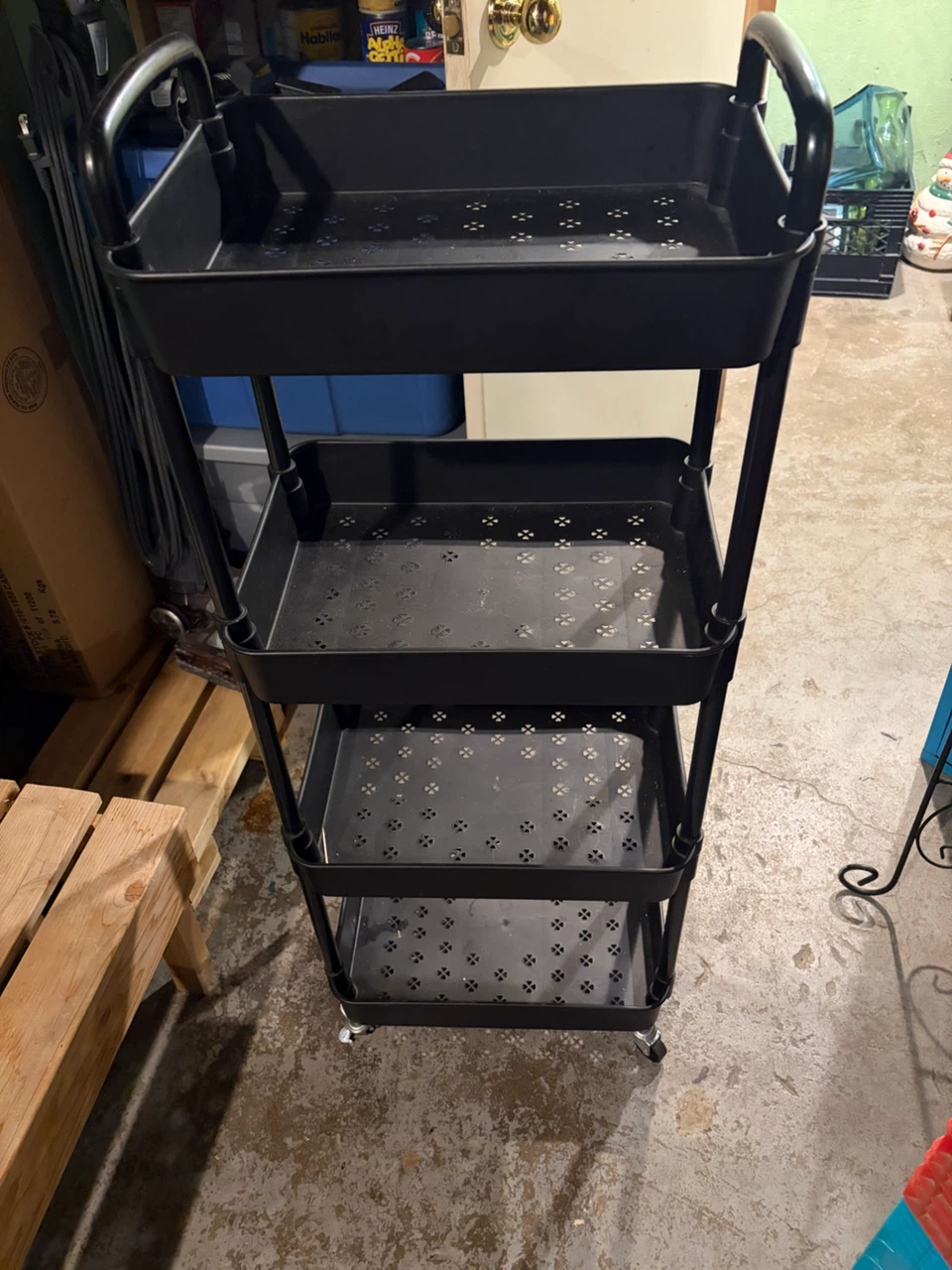 Black 3-Tier Rolling Cart - photo 2