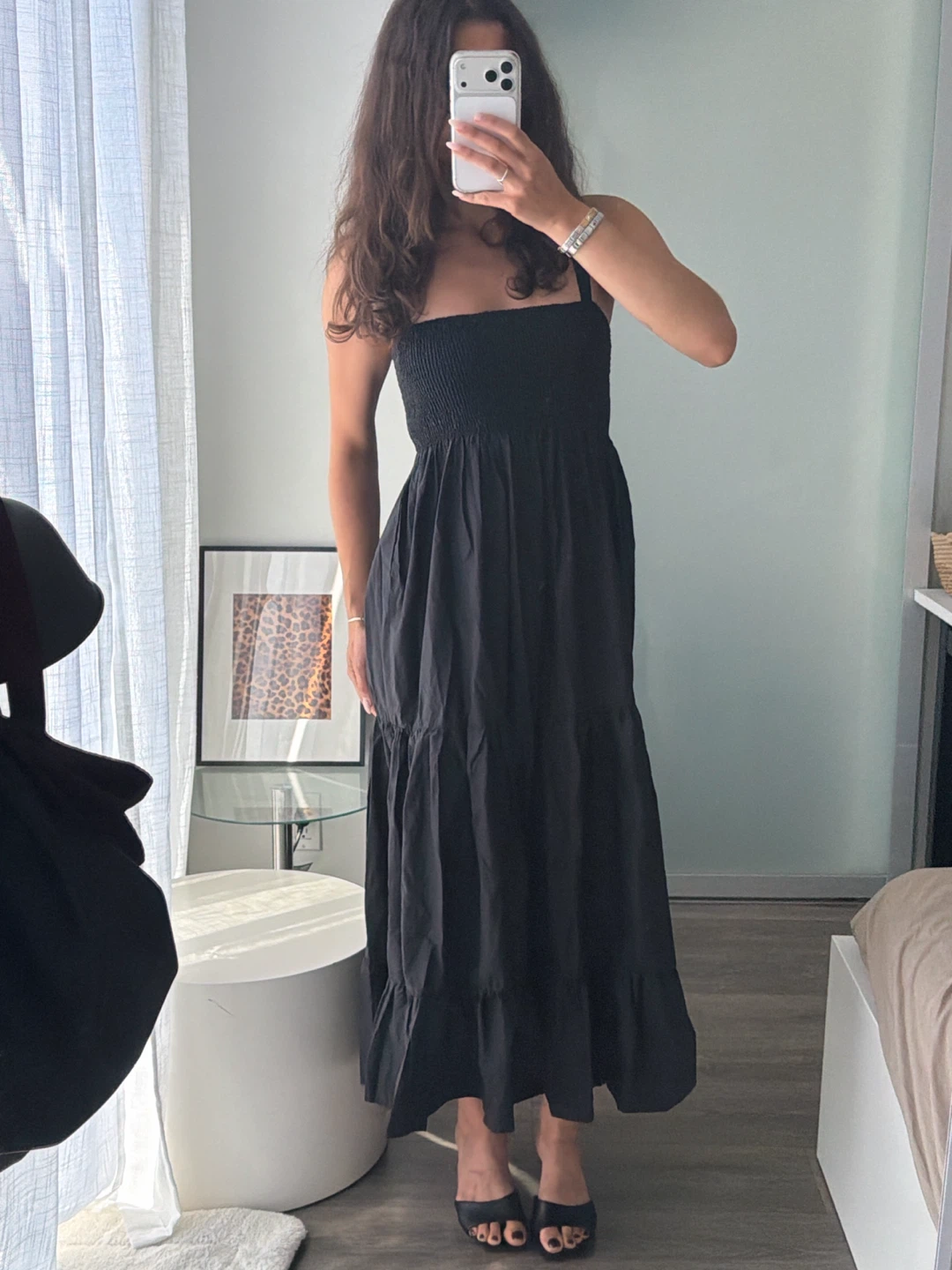 Black Cotton Maxi Dress - photo 2