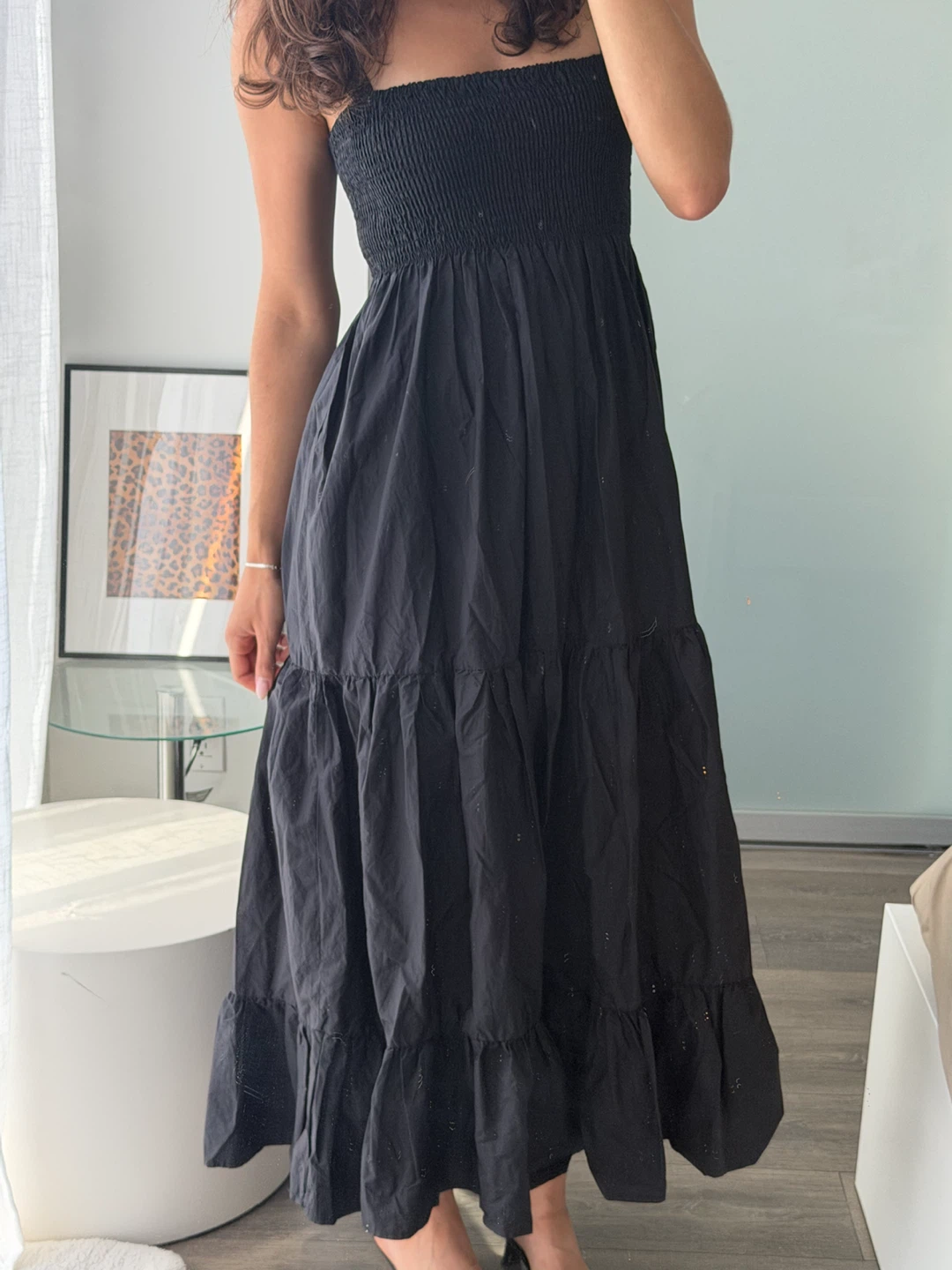Black Cotton Maxi Dress - photo 4