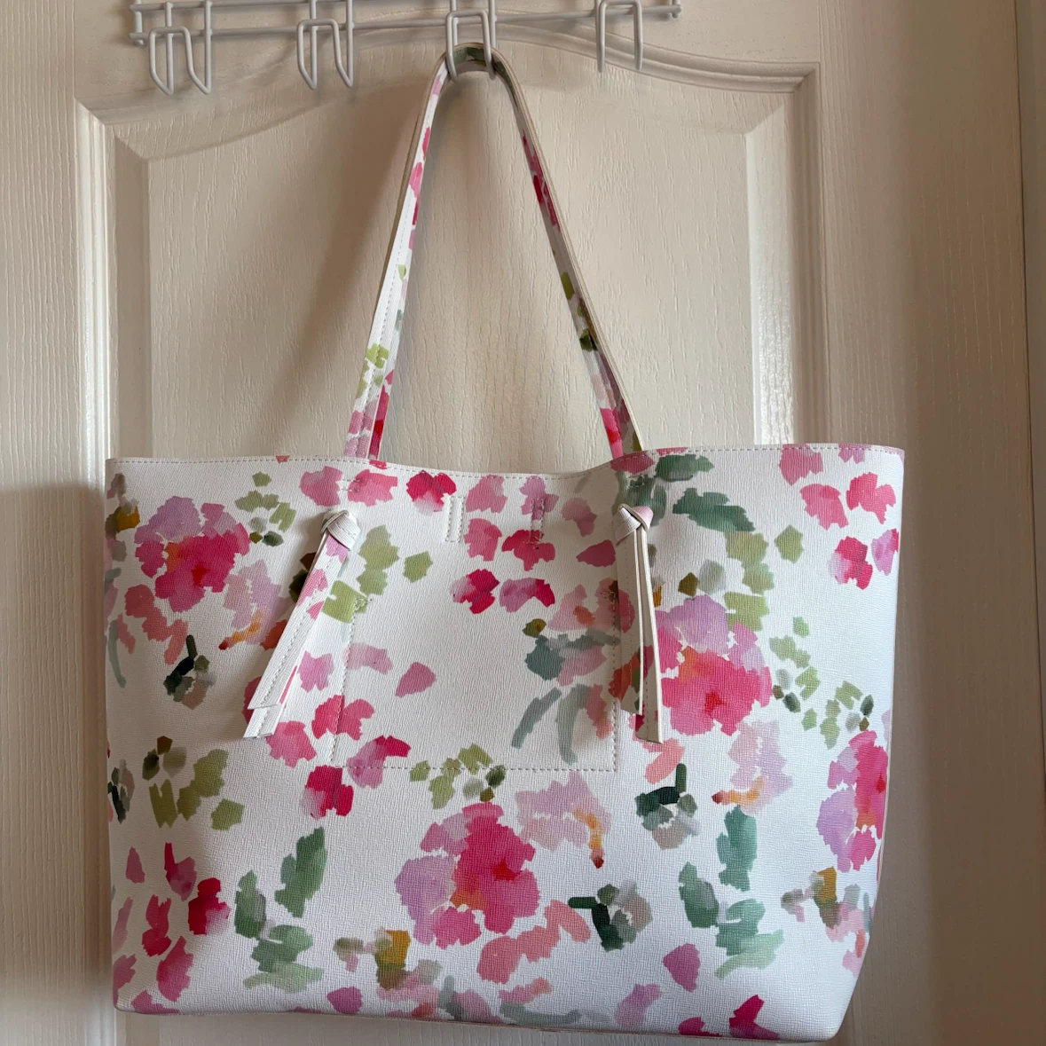 NEW Indigo White Floral Tote Bag