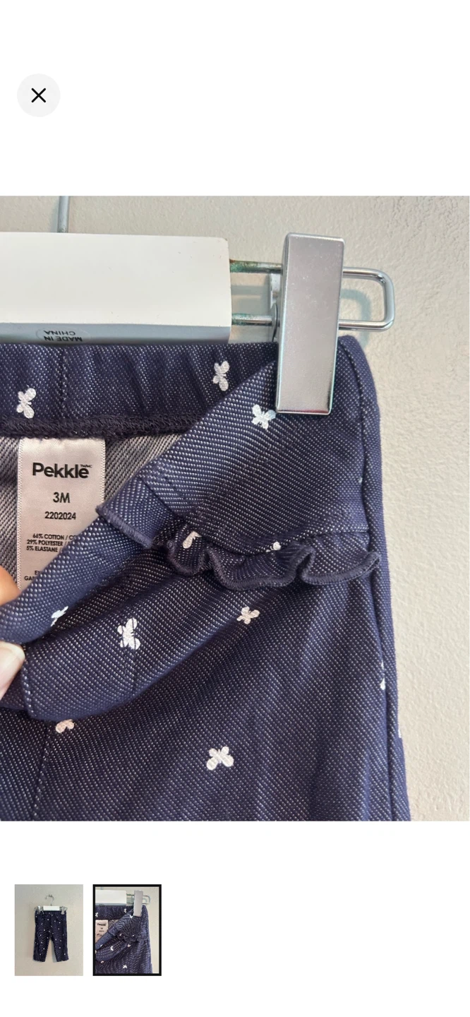 Pekkle Baby Pants Navy Butterfly Print 3M - photo 2