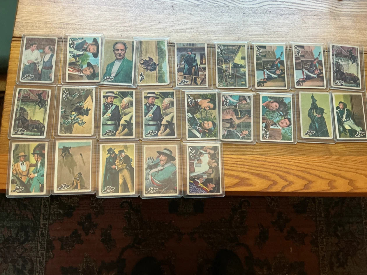 23 PARKHURST 1958 Walt Disney ZORRO Trading Cards ‘