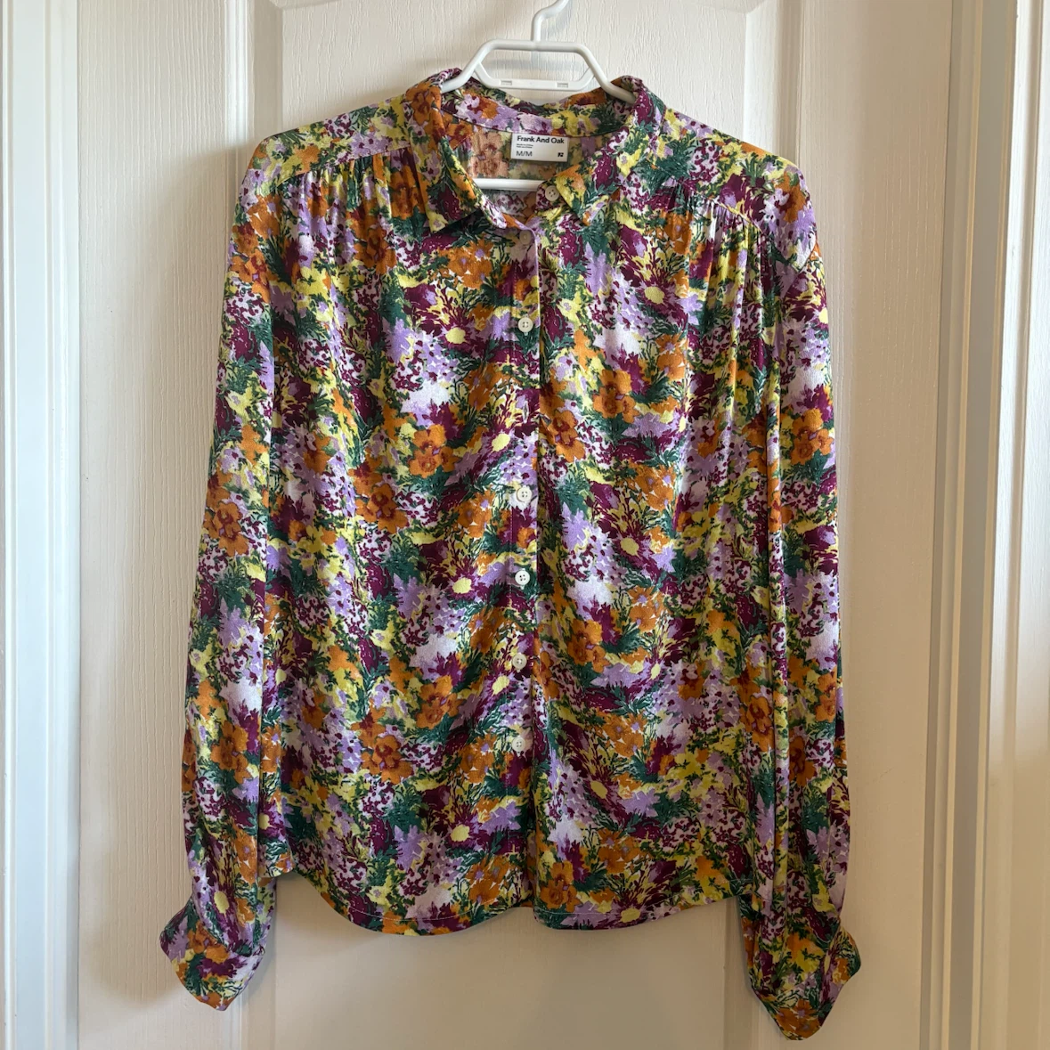 NWT Frank And Oak Floral  Shirt Size Medium