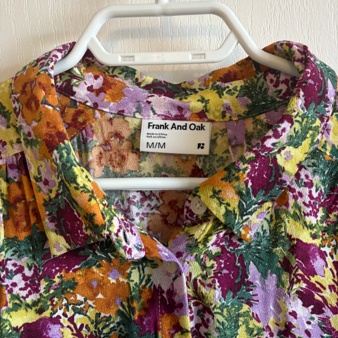 NWT Frank And Oak Floral  Shirt Size Medium - photo 3