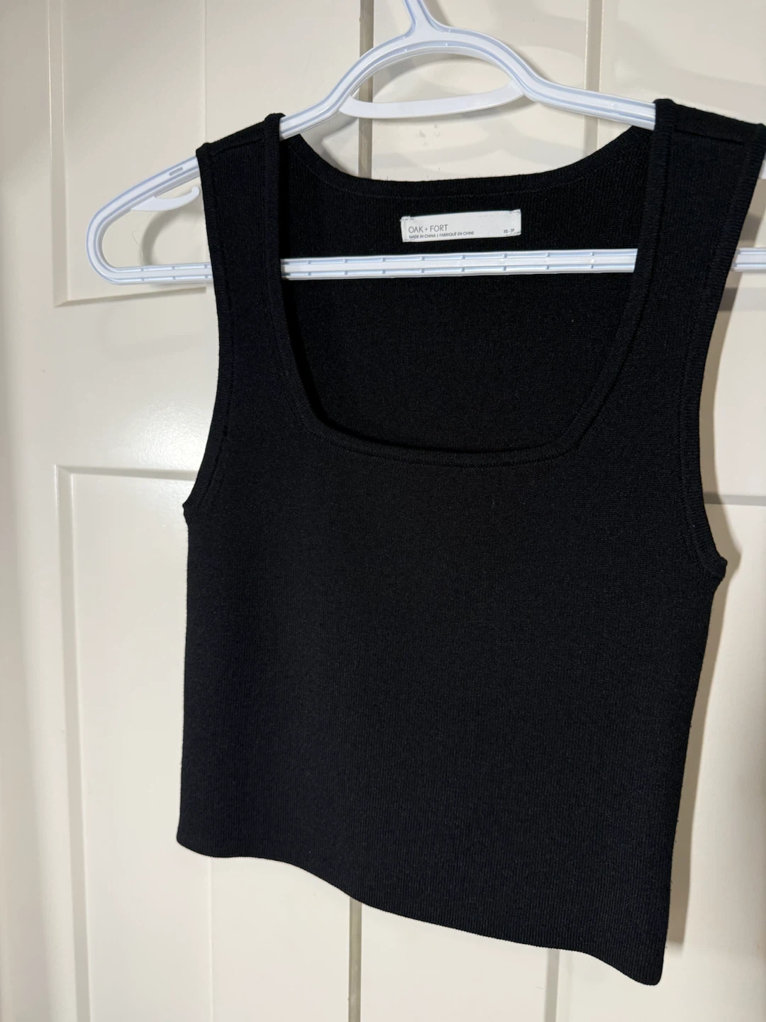 Oak + Fort Black Ribbed Tank Top - photo 2