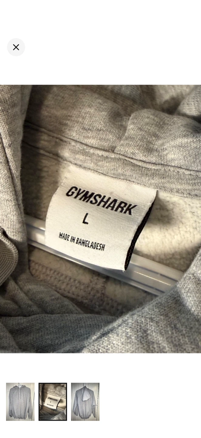 Gymshark Grey Hoodie Size L - photo 3