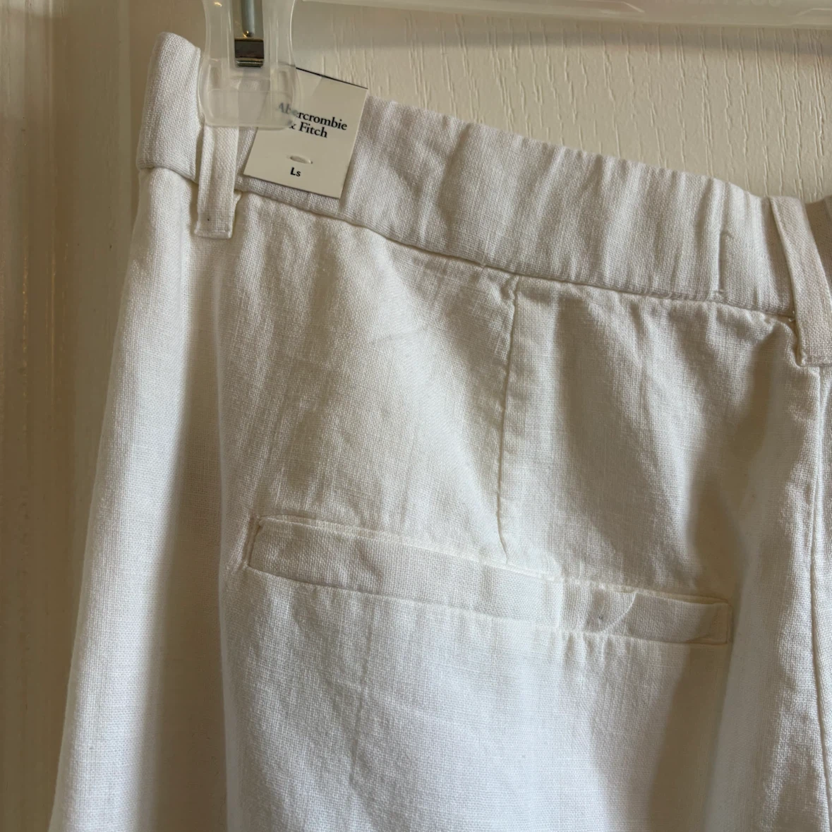 NEW Abercrombie & Fitch White Linen  Blend Pants - photo 3