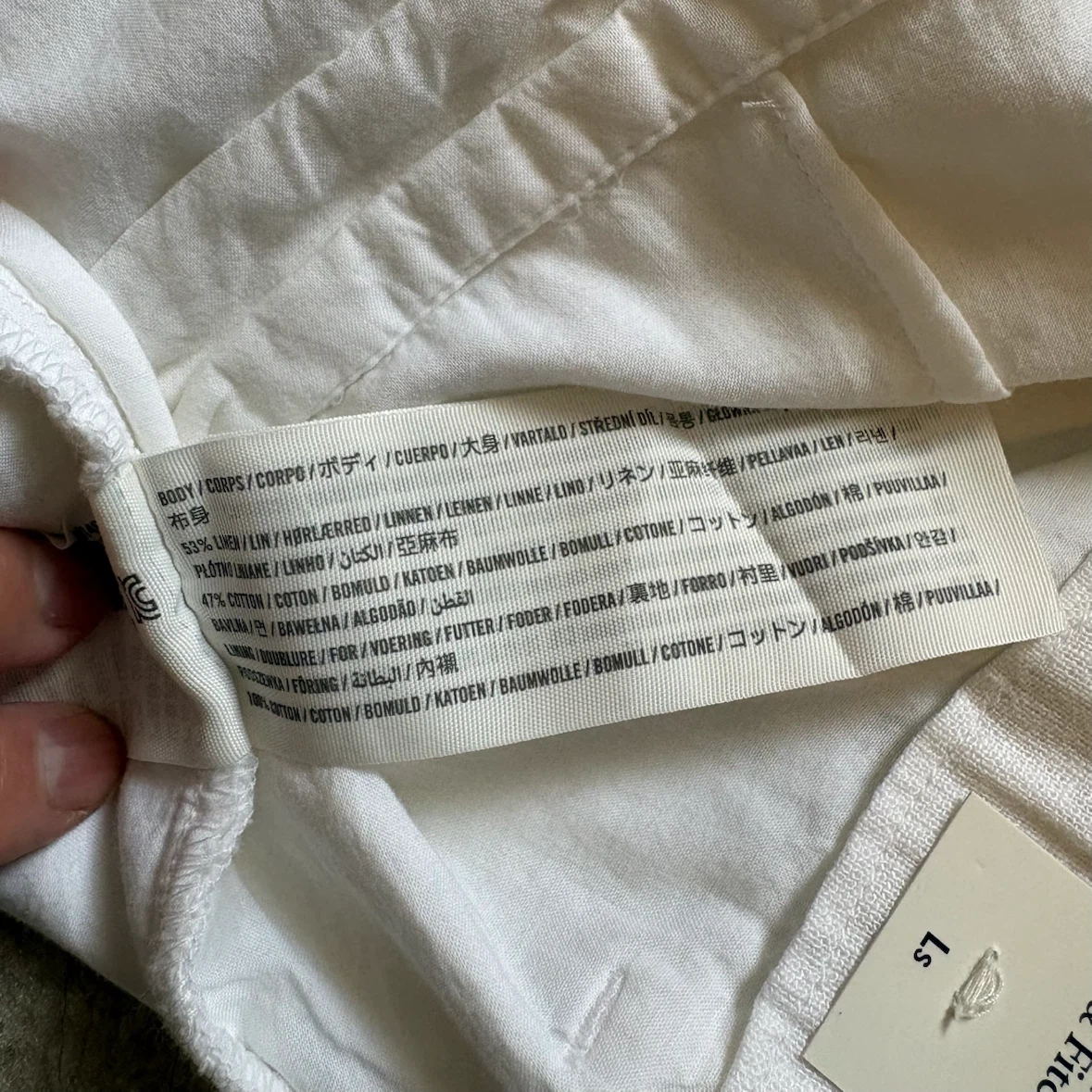 NEW Abercrombie & Fitch White Linen  Blend Pants - photo 5