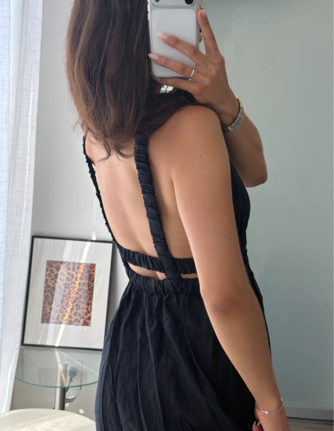 Linen black maxi dress - photo 3