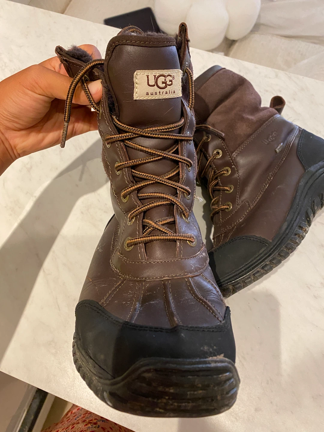 UGG Australia Brown Leather Winter Boots