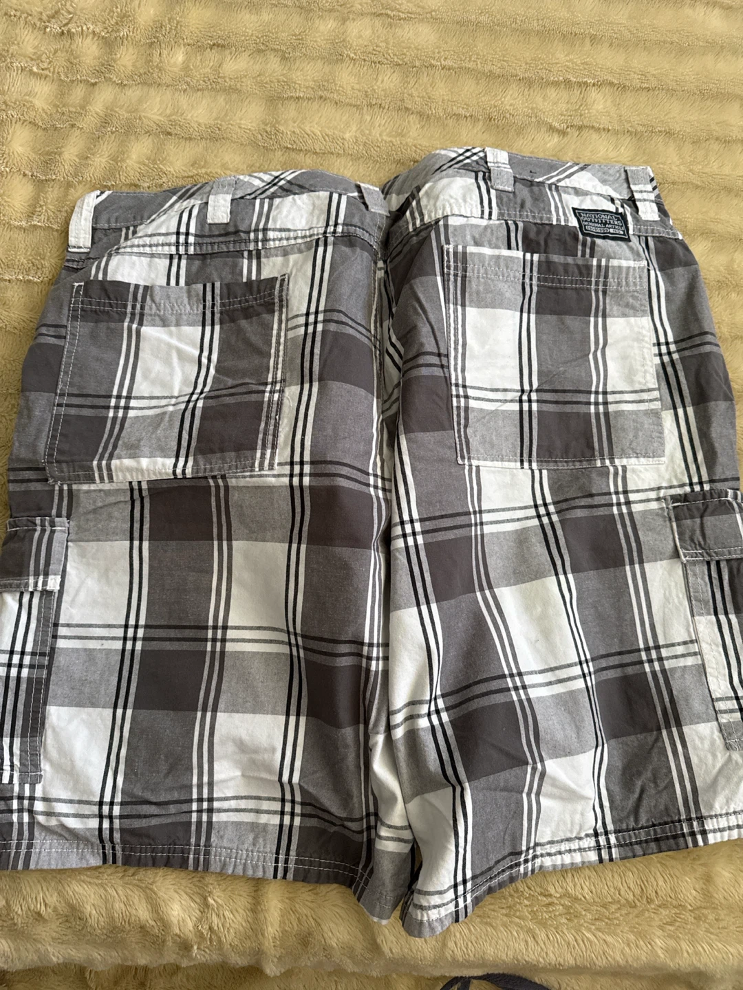 National Goods Plaid Cargo Shorts Size 40 - photo 2