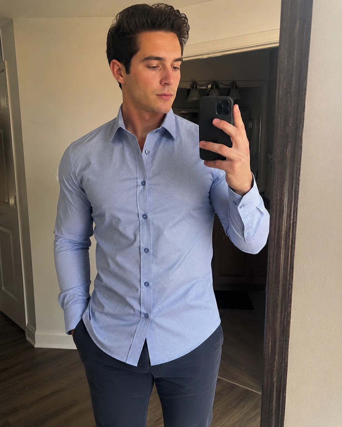 Arbiatti Men's Light Blue Dress Shirt - photo 3