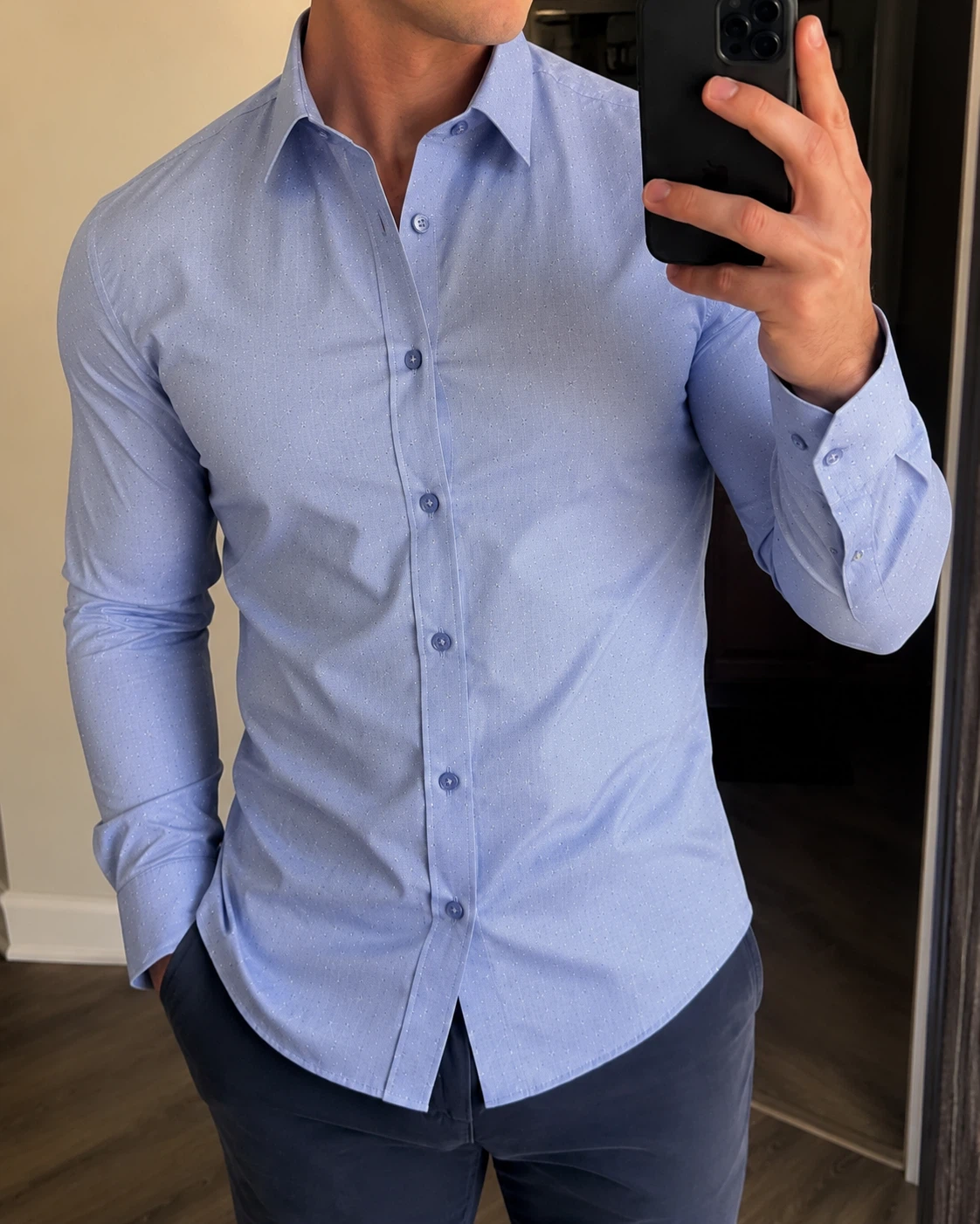 Arbiatti Men's Light Blue Dress Shirt - photo 4