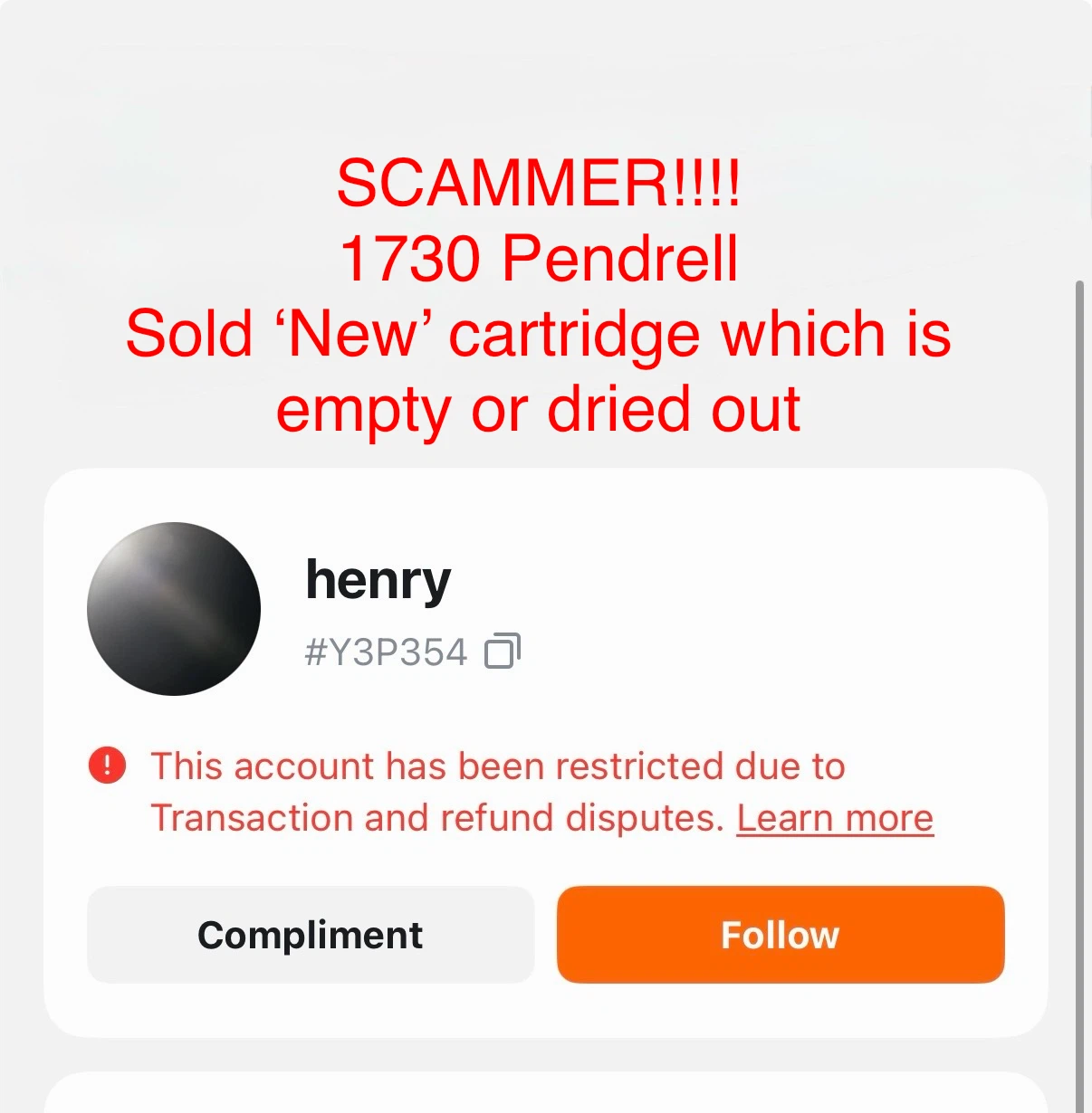 SCAMMER NAMED MAHESH WESTEND