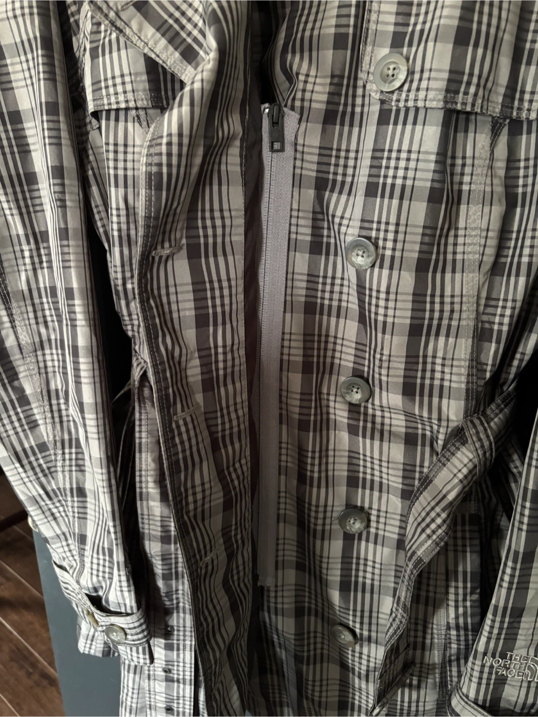 The North Face HyVent Plaid Trench Coat Womens XL - photo 5
