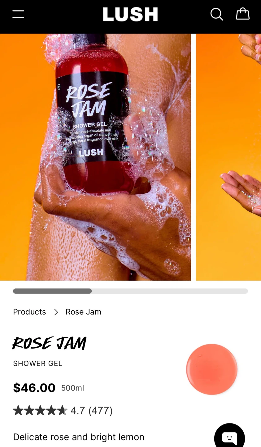 Brand New Lush Rose Jam Shower Gel - photo 5