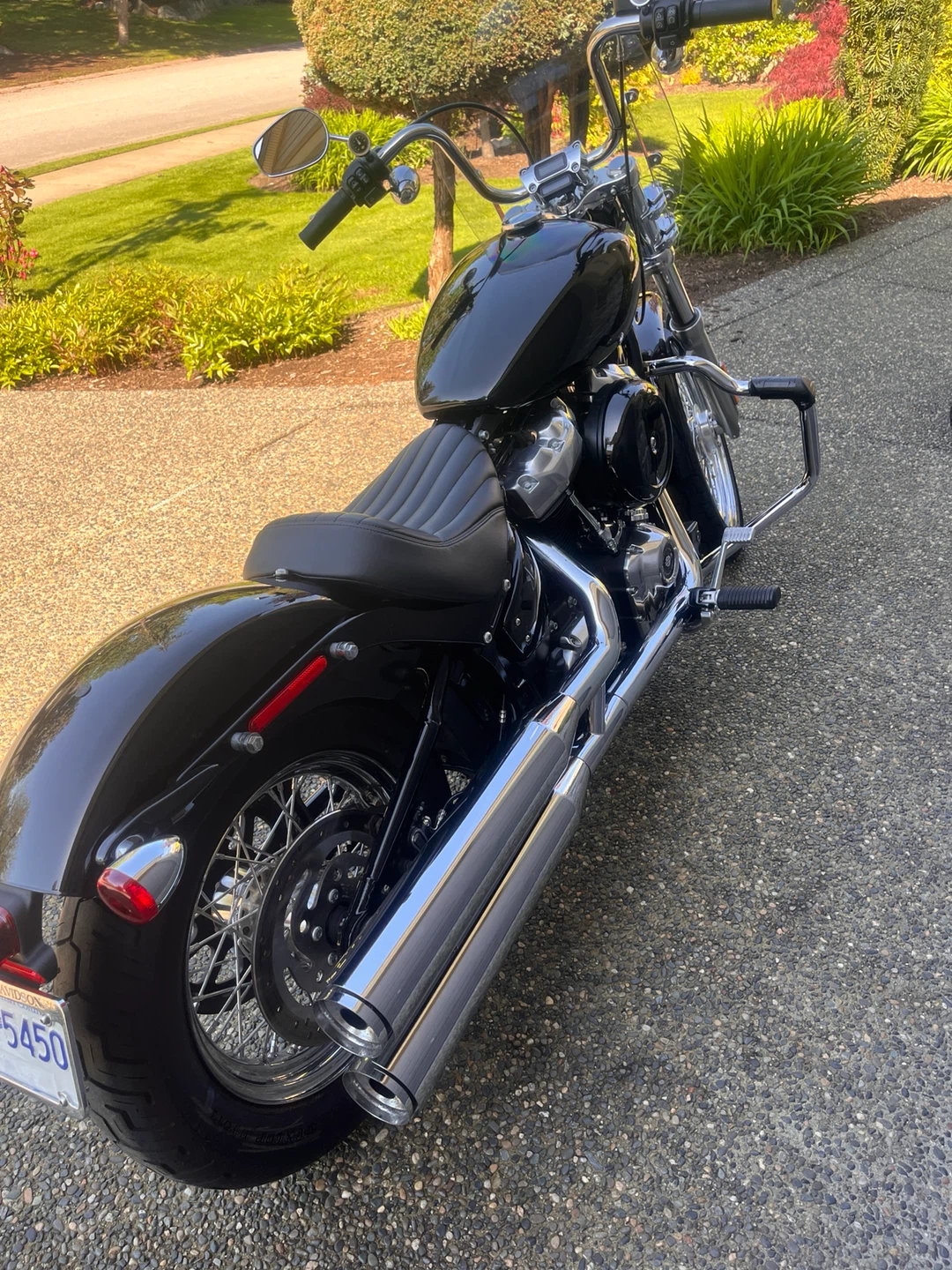 Black Harley-Davidson Motorcycle with Windshield - photo 4