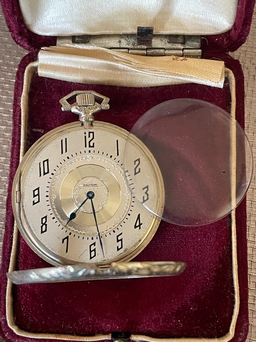 14K Gold Waltham Pocket Watch with Chain - photo 3