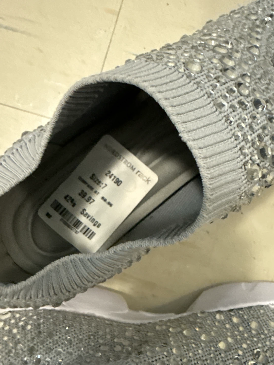 Women's Sparkle Slip-on Sneakers Size 7