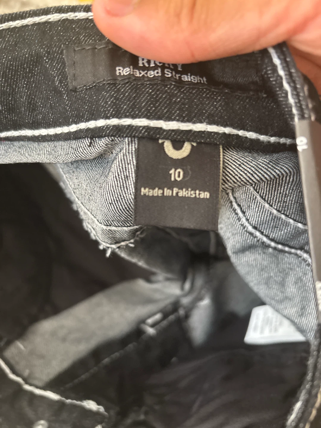 True Religion Ricky Relaxed Straight Jeans Black Size 10 - photo 3