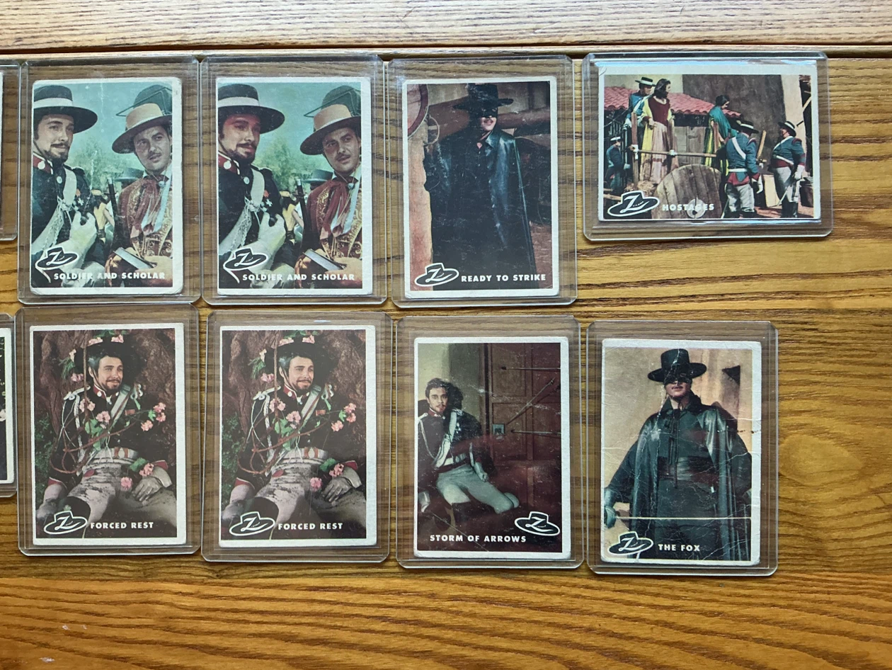 12 TOPPS 1958 ZORRO Walt Disney TV Series Trading Cards - photo 3