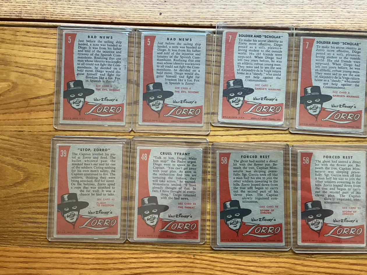 12 TOPPS 1958 ZORRO Walt Disney TV Series Trading Cards - photo 5