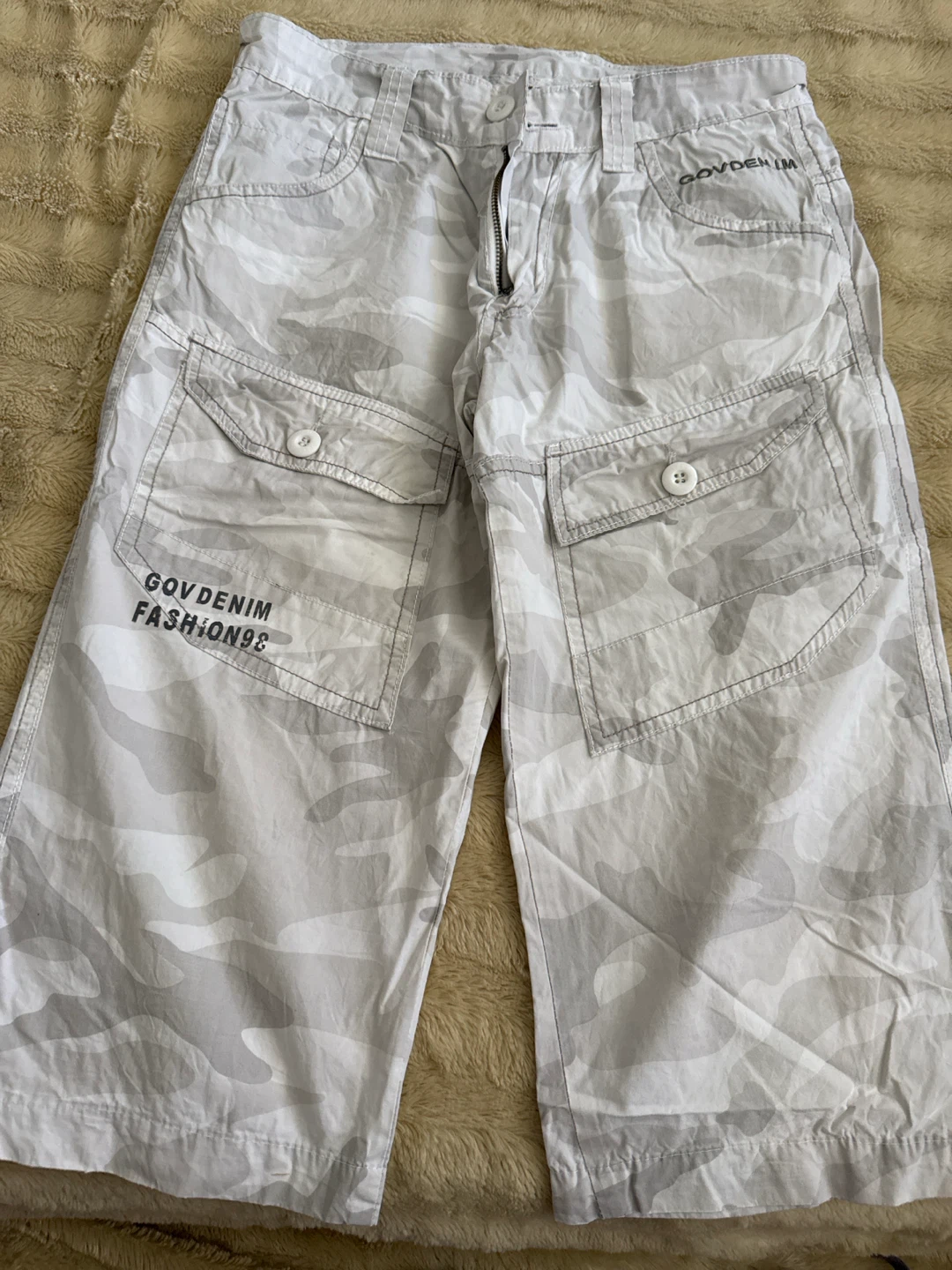 GOVDENIM Camo Cargo Shorts Size 28