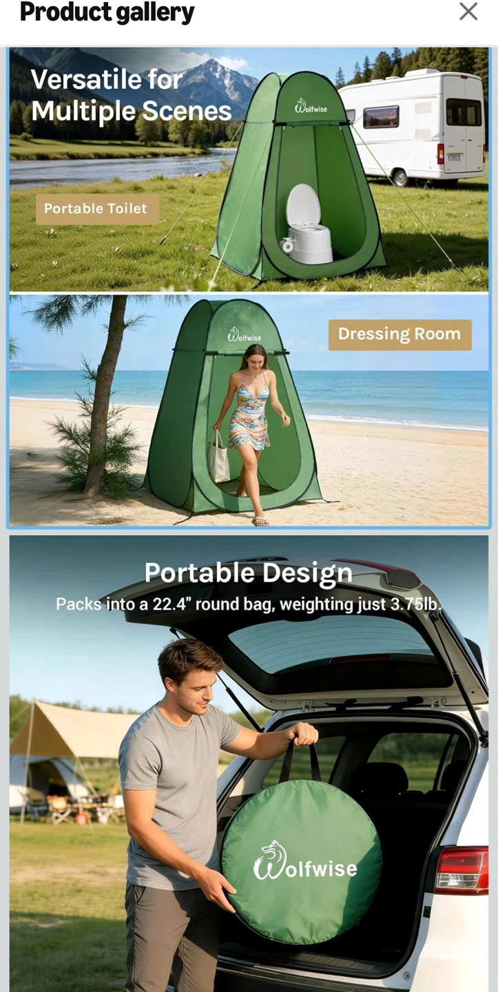 Wolfwise Portable Pop-Up Privacy Tent - photo 3
