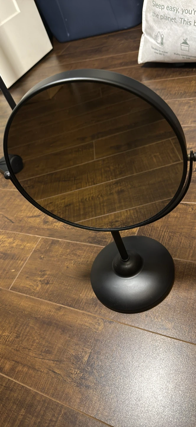 Black Metal Tabletop Vanity Mirror