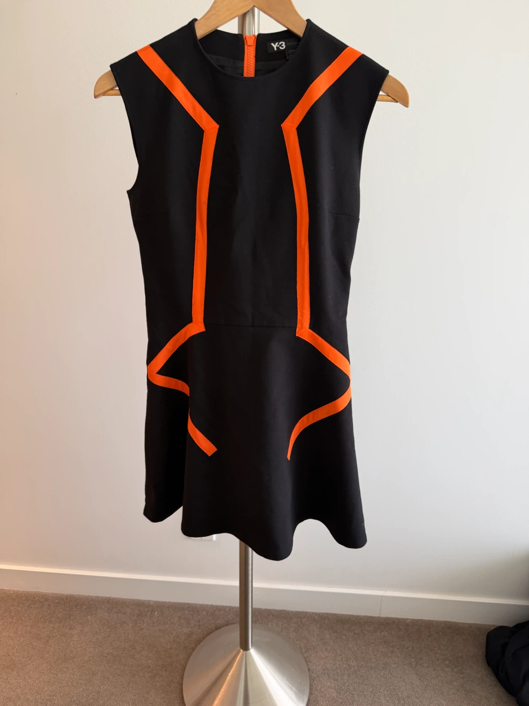 Y-3 Yohji Yamamoto Black & Orange Sleeveless Dress