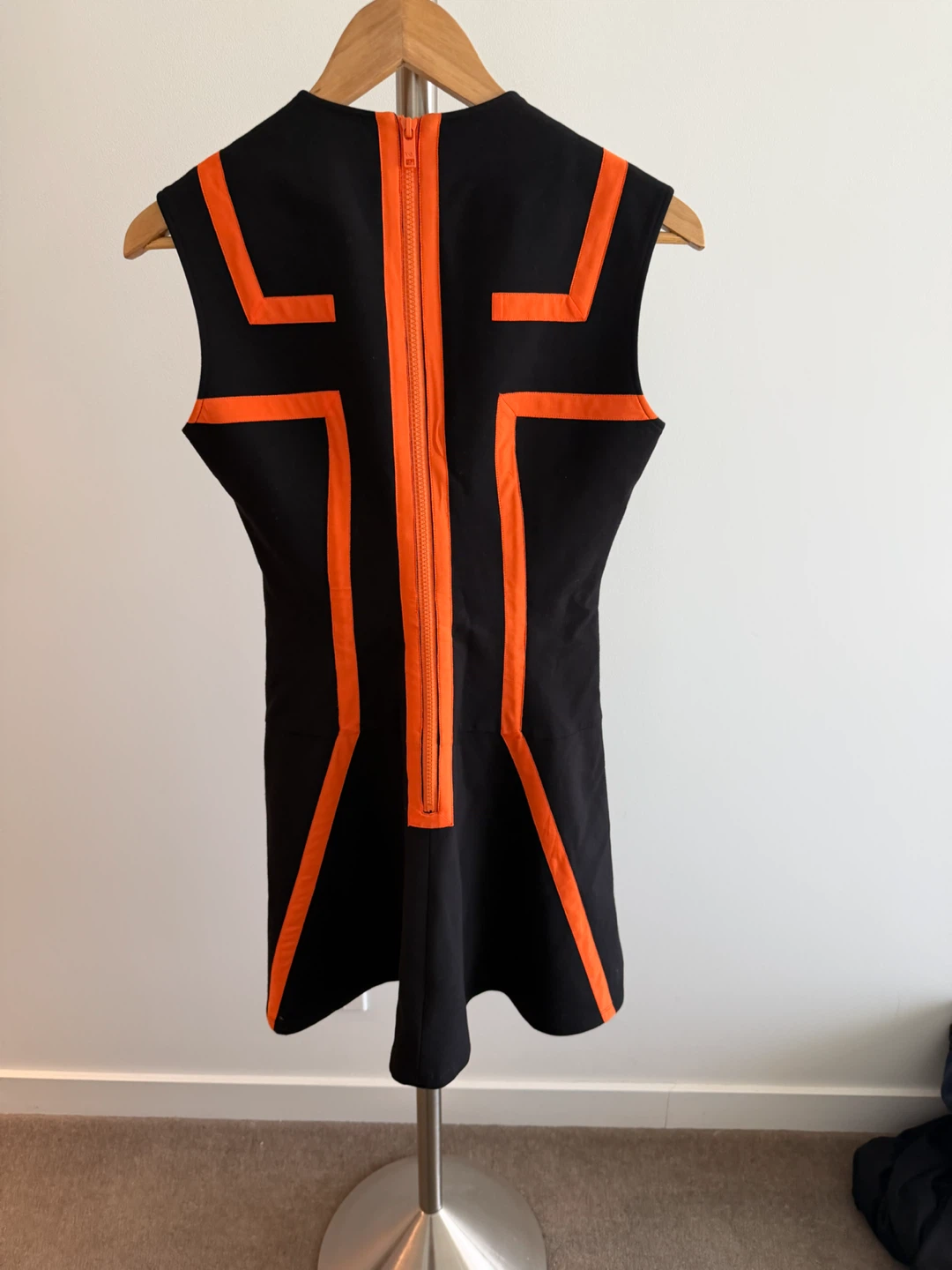 Y-3 Yohji Yamamoto Black & Orange Sleeveless Dress - photo 2