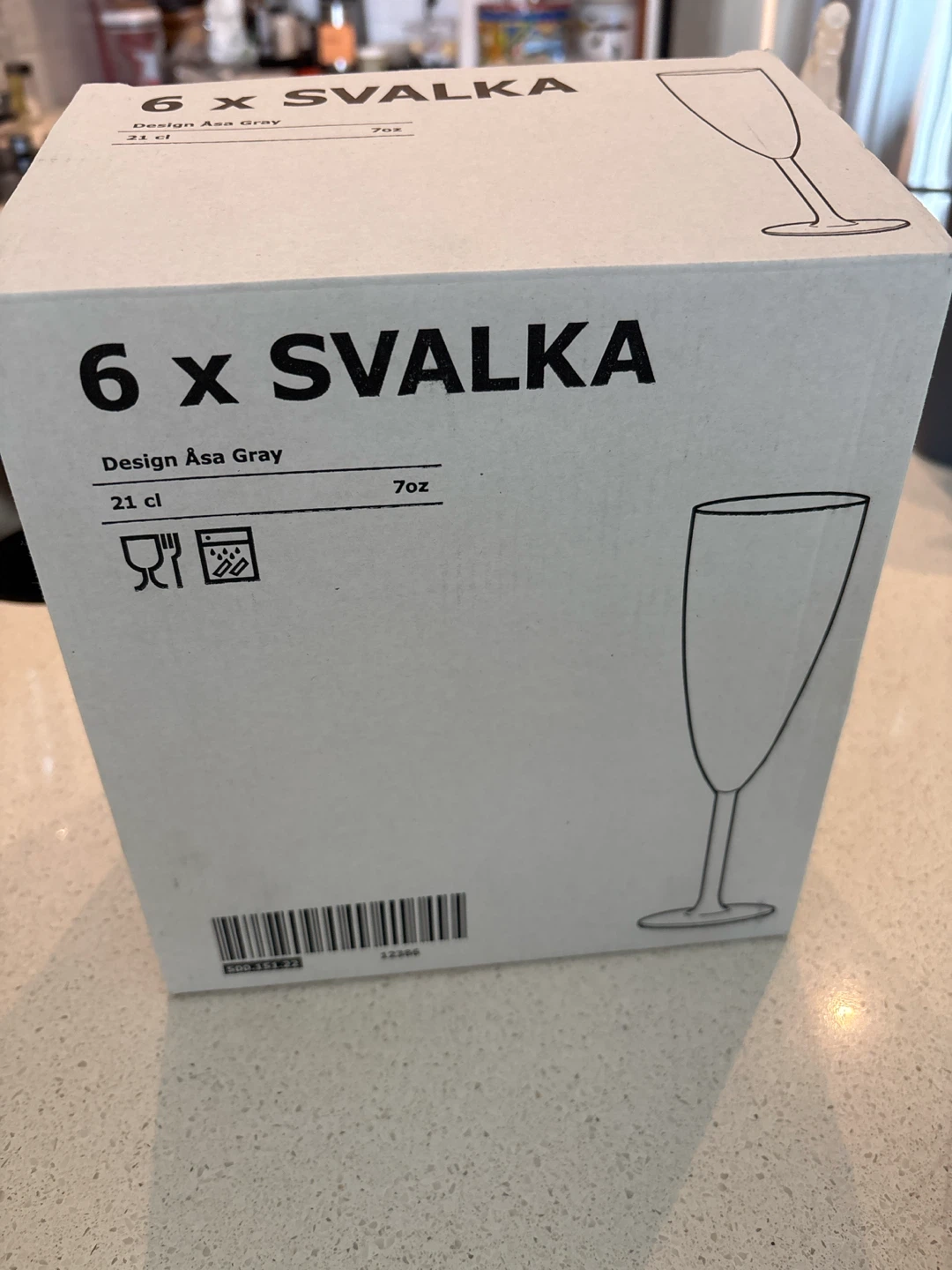 IKEA SVÄLKA 6-Piece Wine Glasses
