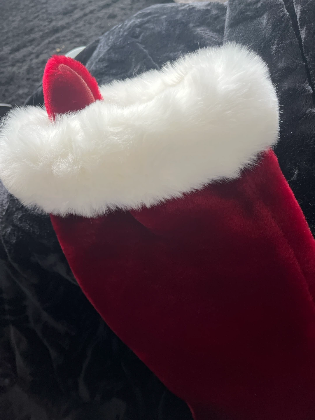 Red Velvet Christmas Stocking - photo 2