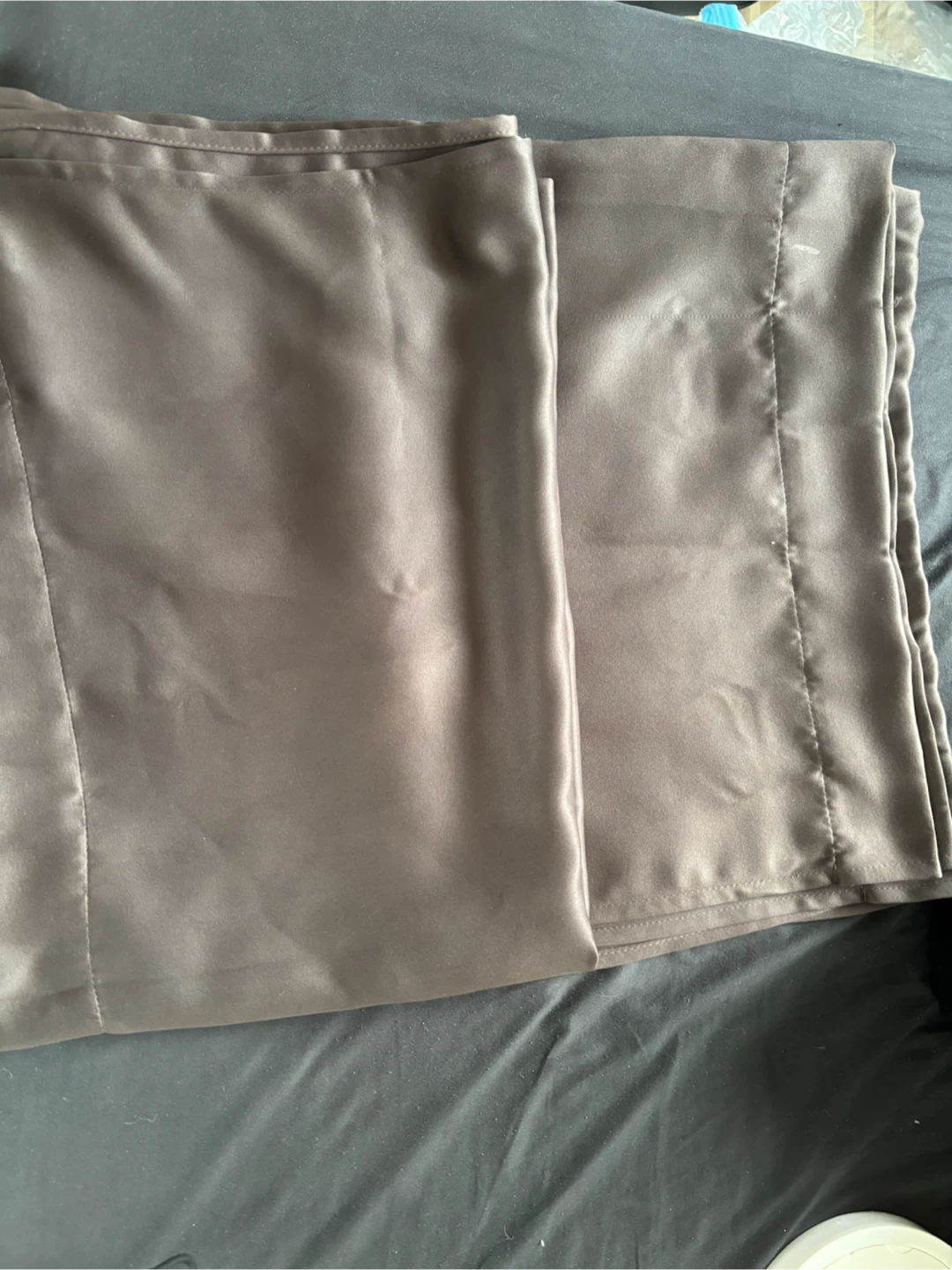 Black long curtains pair 10$ pickup in millwoods