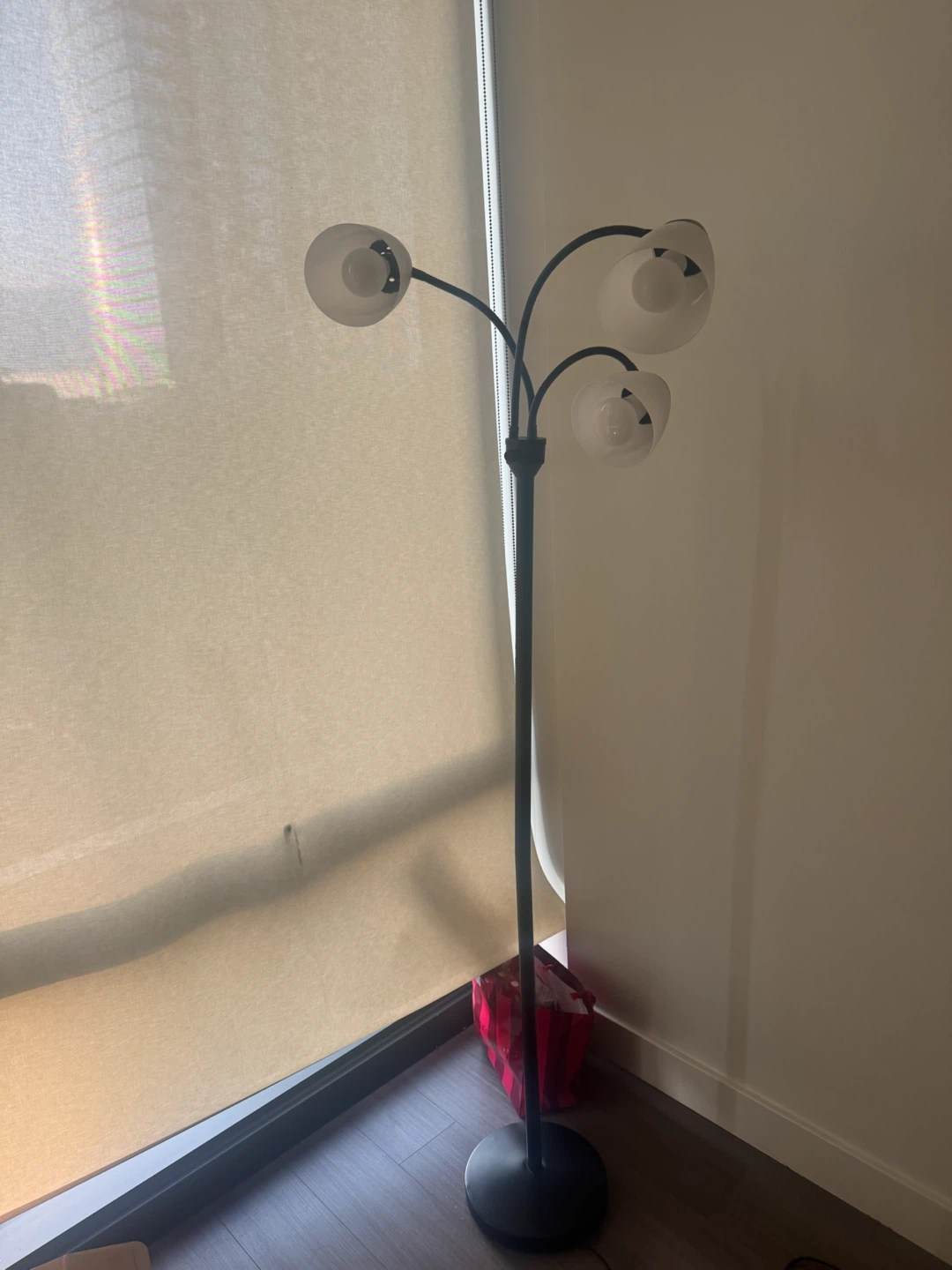 Black 3-Light Floor Lamp