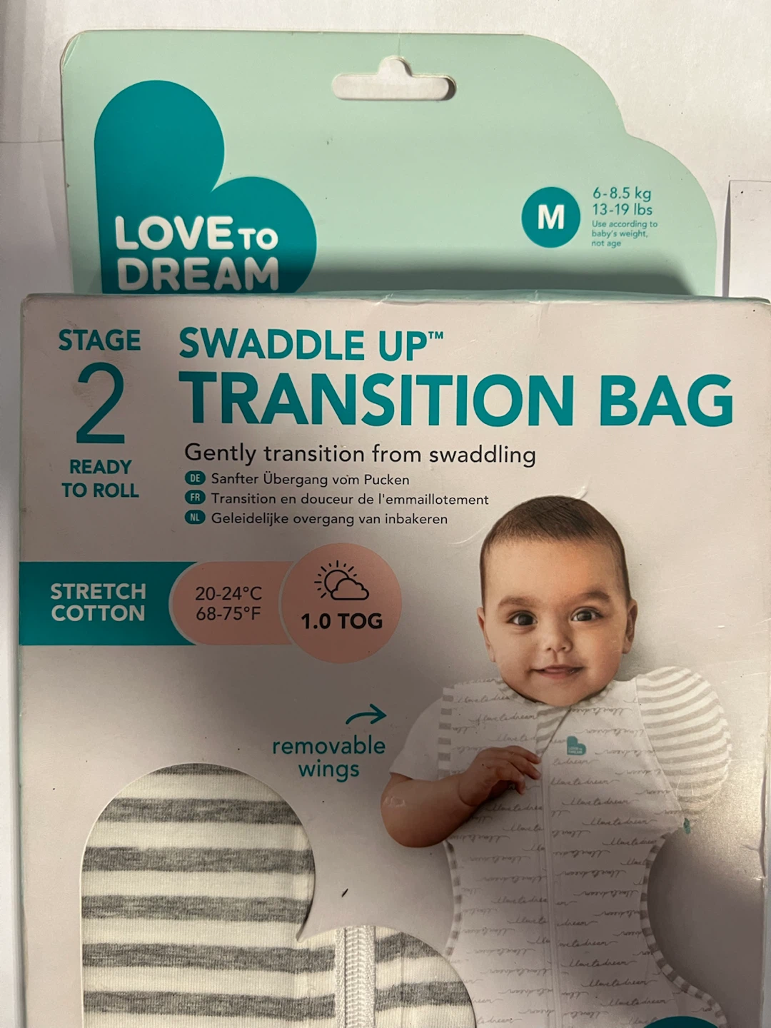 Love to Dream Swaddle Up Transition Bag - Grey/White Stripe