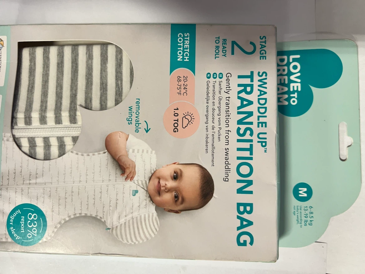 Love to Dream Swaddle Up Transition Bag - Grey/White Stripe - photo 3