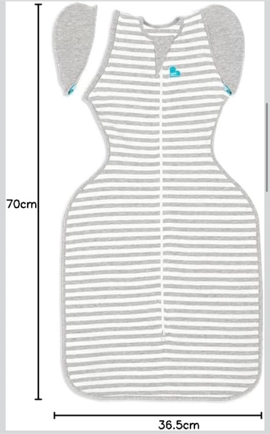 Love to Dream Swaddle Up Transition Bag - Grey/White Stripe - photo 4