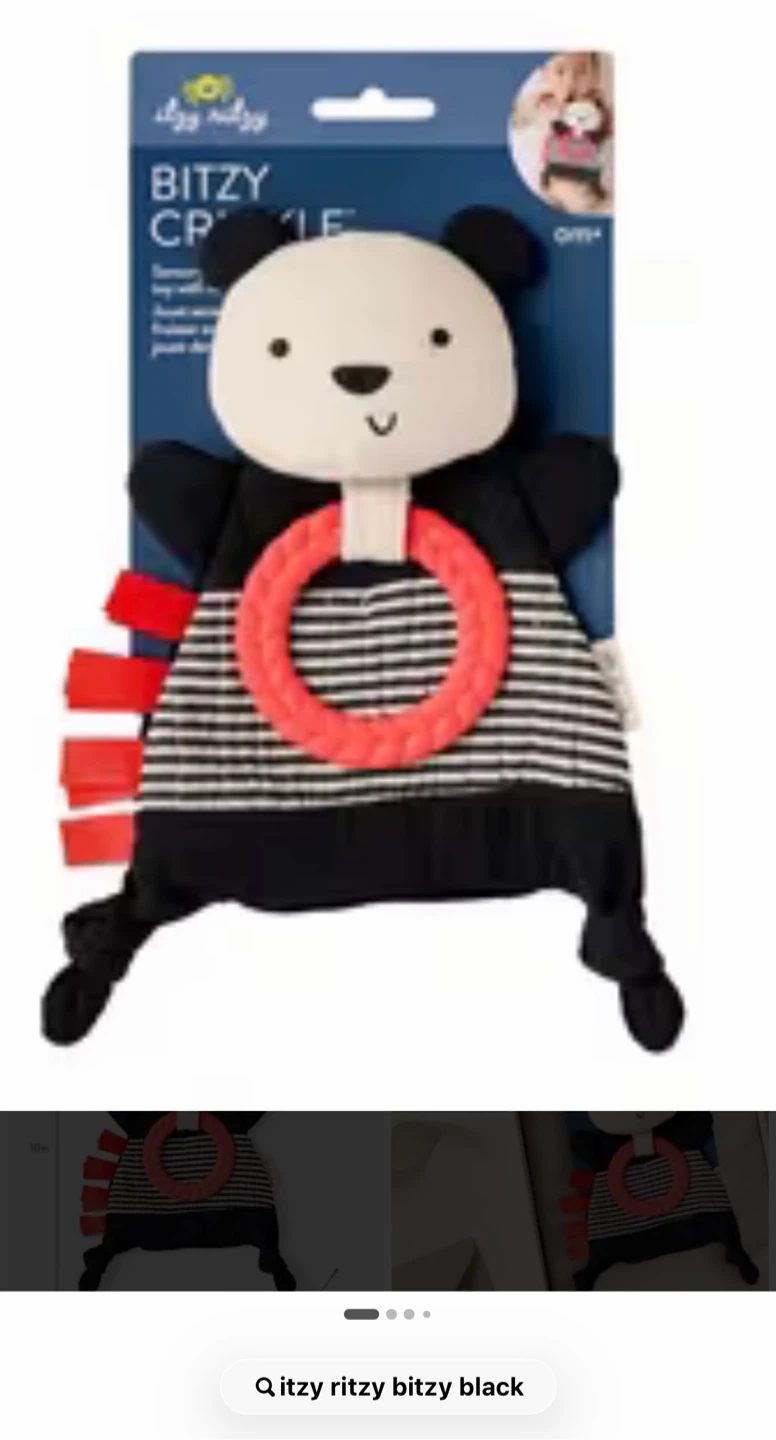 Itzy Ritzy Bitzy Crinkle Sensory Toy Panda - photo 2