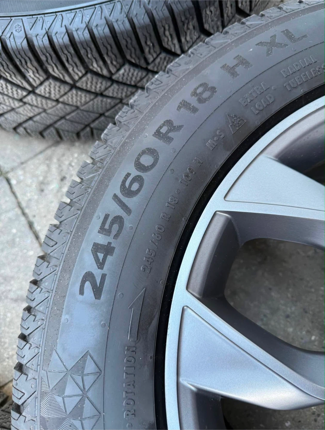 Continental Viking Winter Tires with Alloy Rims - 245 60 R18 - photo 2